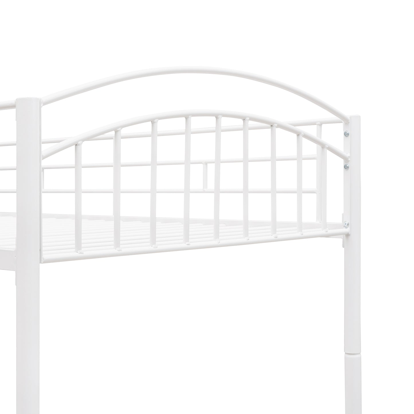 Twin Over Twin Metal Bunk Bed,Divided into Two Beds(White){OLD SKU:MF280424AAK}