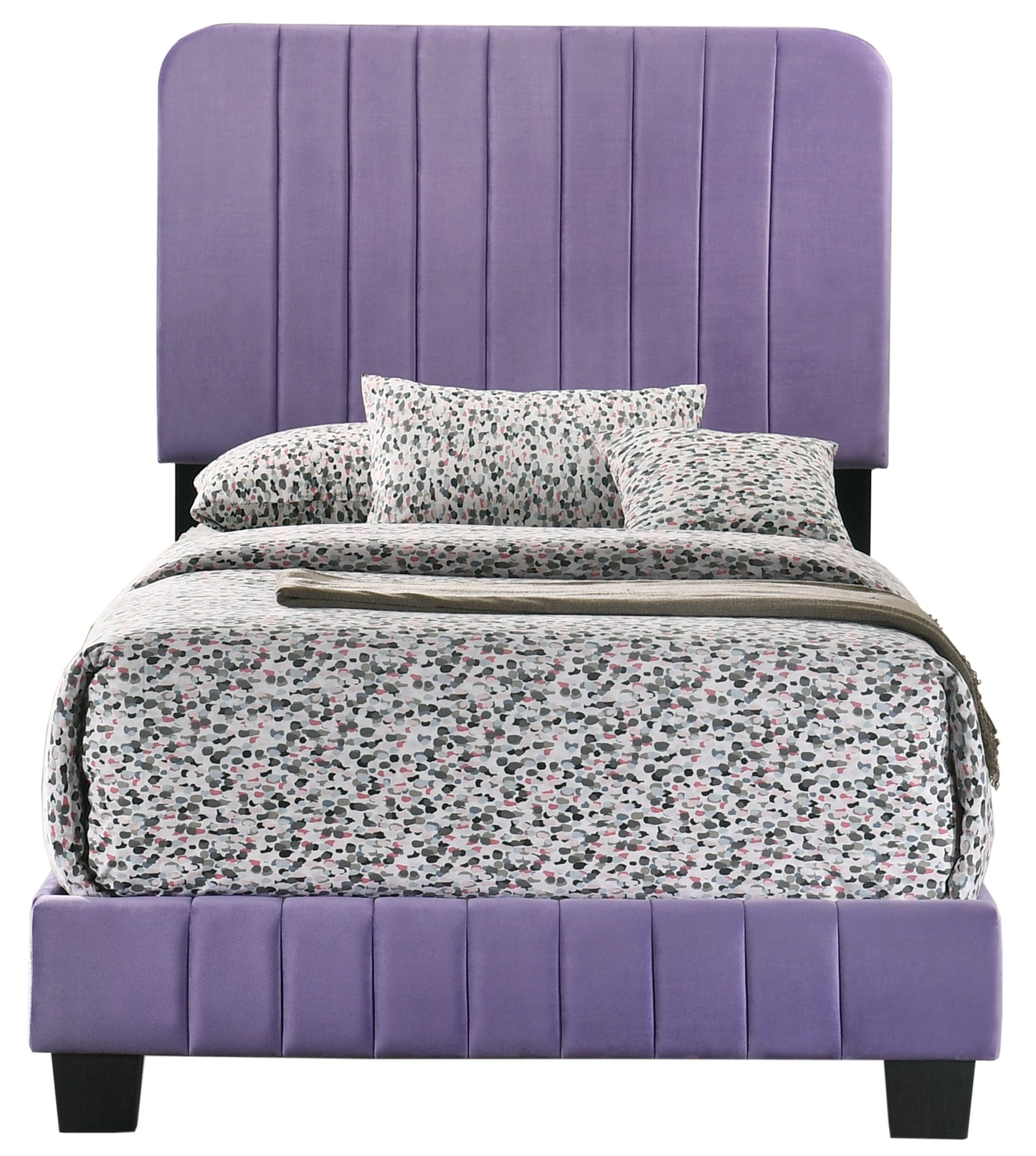 Contemporary Twin Bed In Vibrant Purple