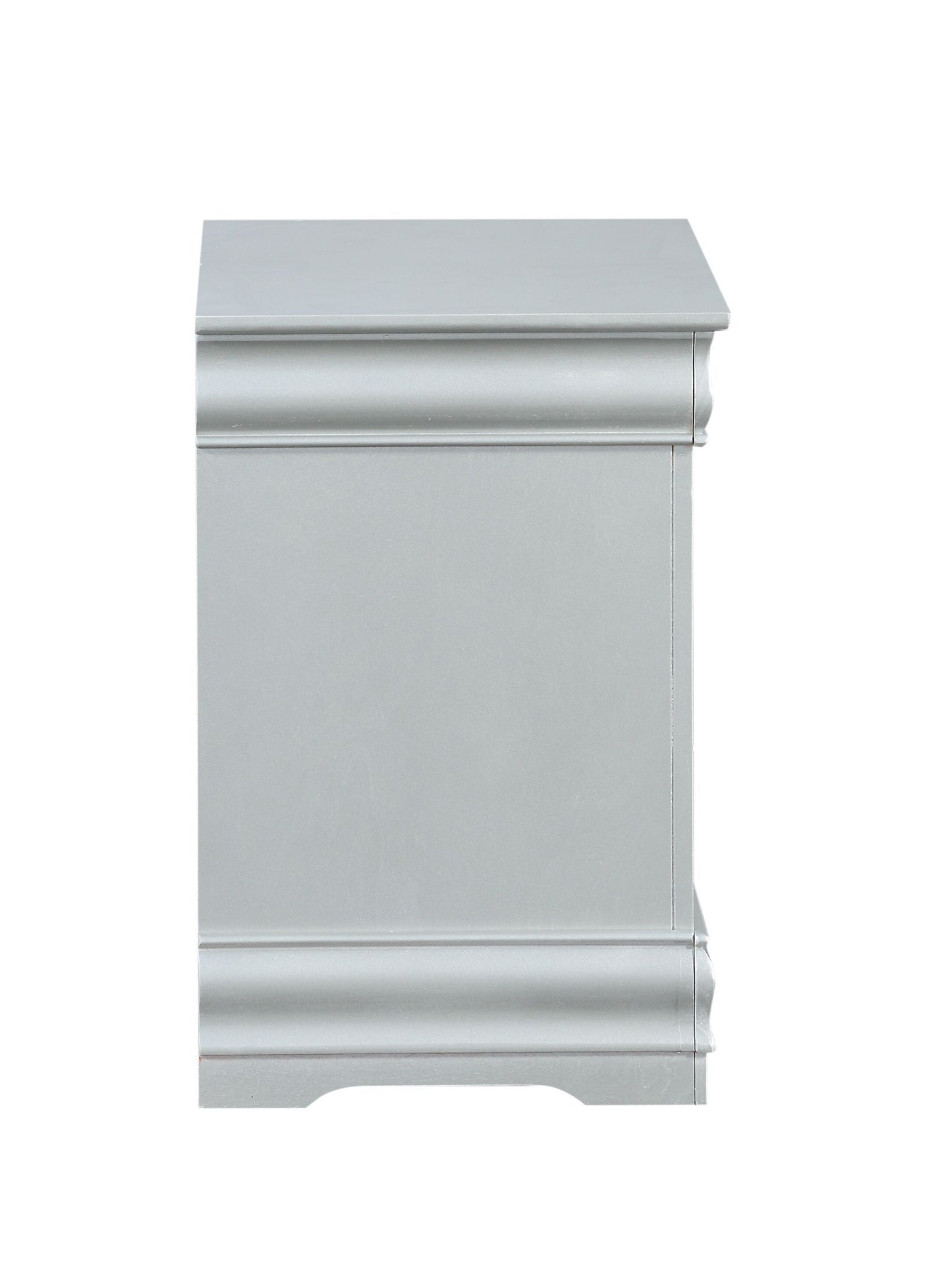 Louis Philippe III Platinum Finish Nightstand