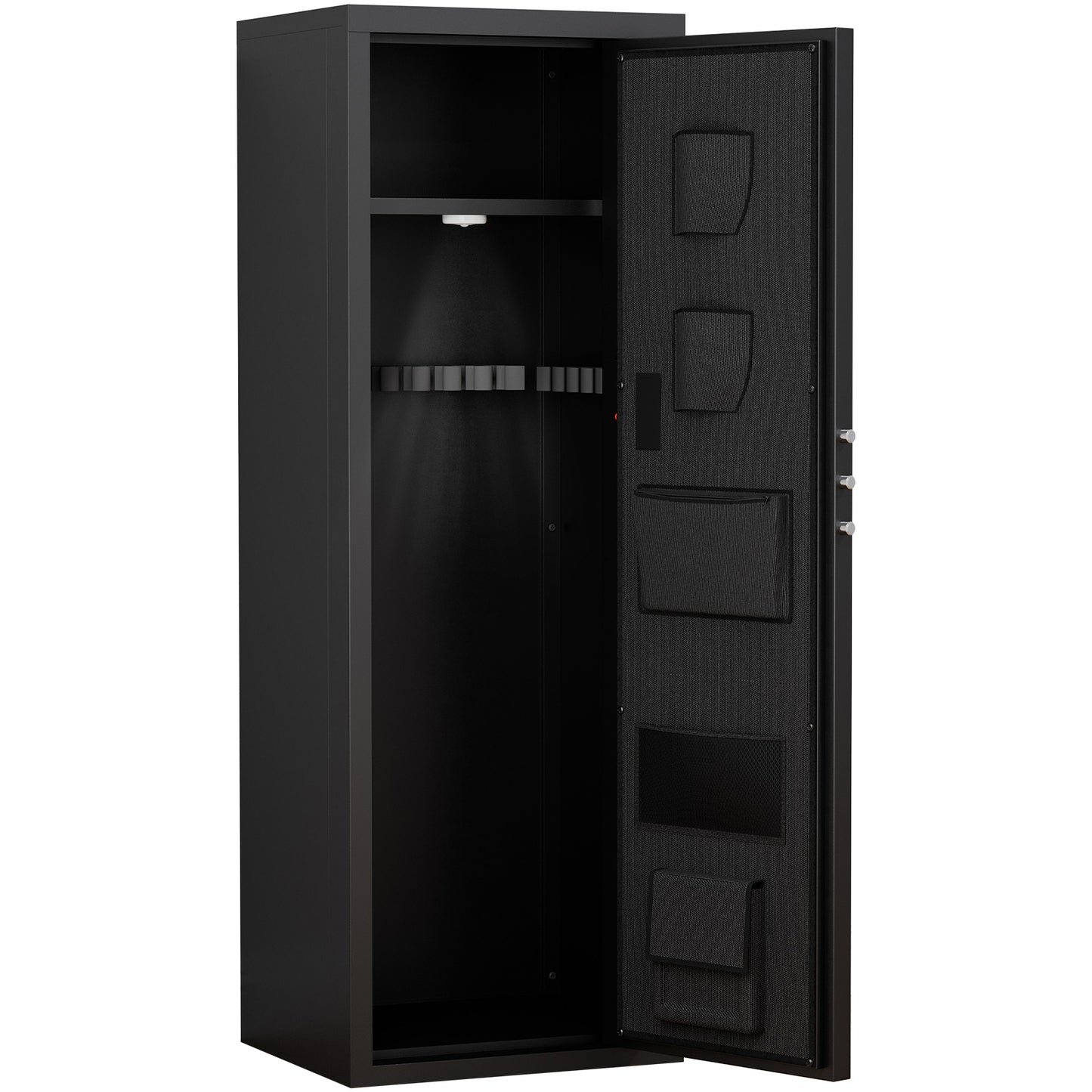 Heavey Duty,Large Size 5-8 Gun,Black Gun Cabinet with Electronic Password Keypad Lock,Unassembled Metal Rifle Gun Security Cabinet Safe Locker