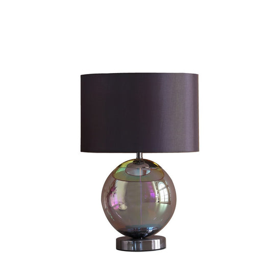 18.75-Inch Artie Orb Iridescent Chrome Table Lamp