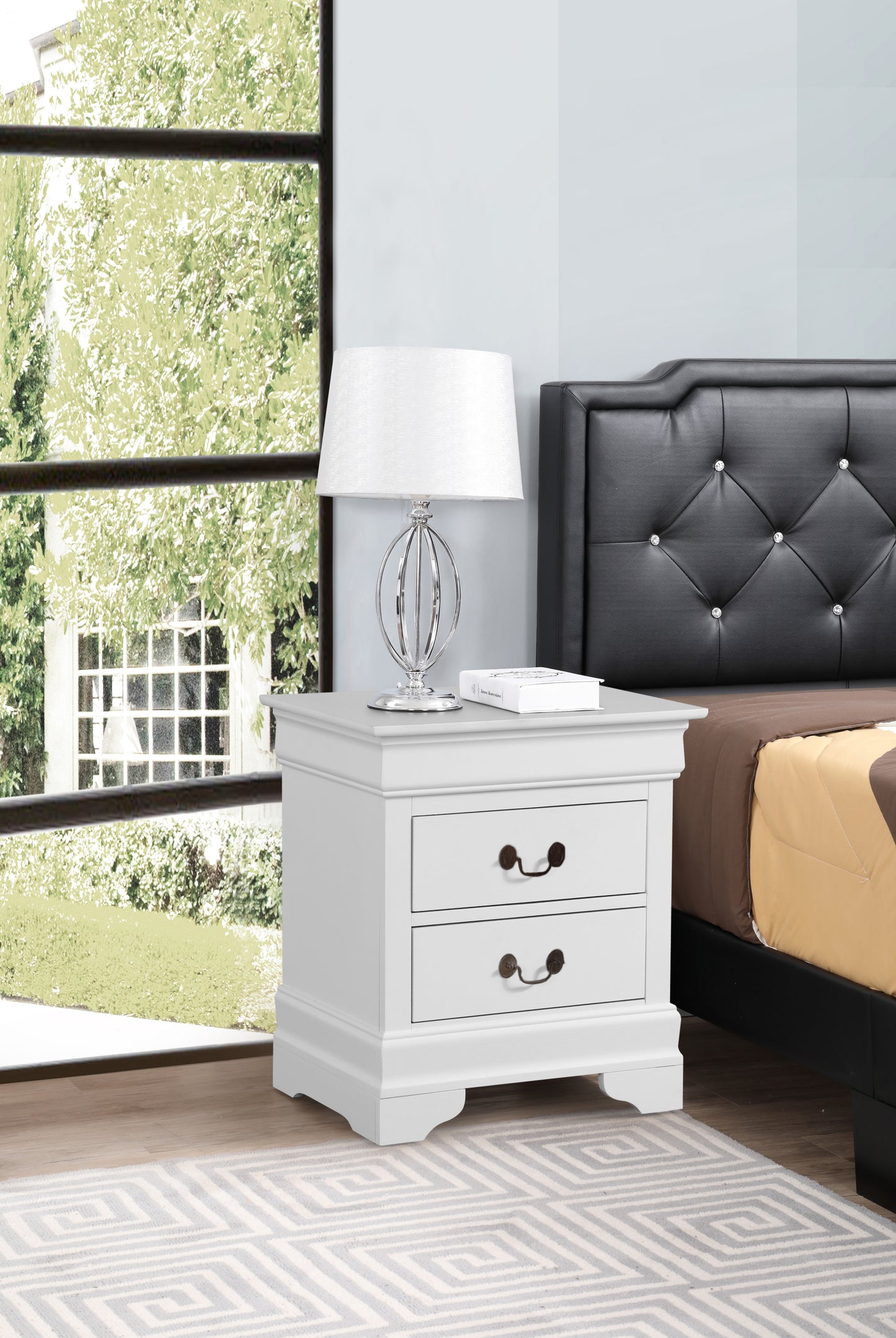 Timeless White Traditional Nightstand