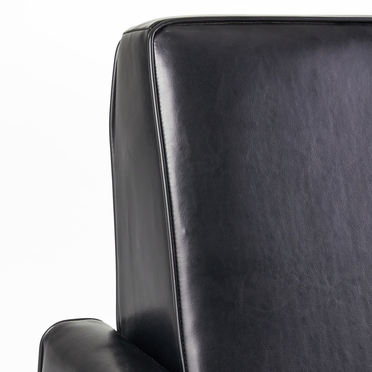 Black Faux Leather Push Back Chair for Elegant Home Décor