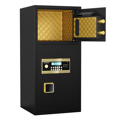 Large Double-door Coin-operated Safe,Digital Security Safe with Fireproof and Waterproof Bag,5.0 Cubic Feet Safe Box with Hidden Code Function for Home,Office and Hotel