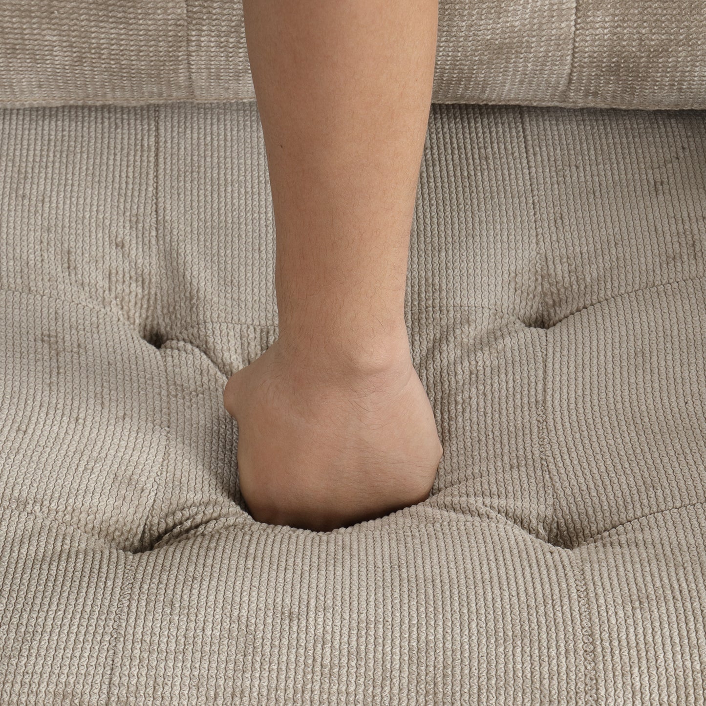 82.6" L-shape Sofa Bed Pull-out Sleeper Sofa with Wheels, USB Ports, Power Sockets for Living Room (SG001230AA), Khaki