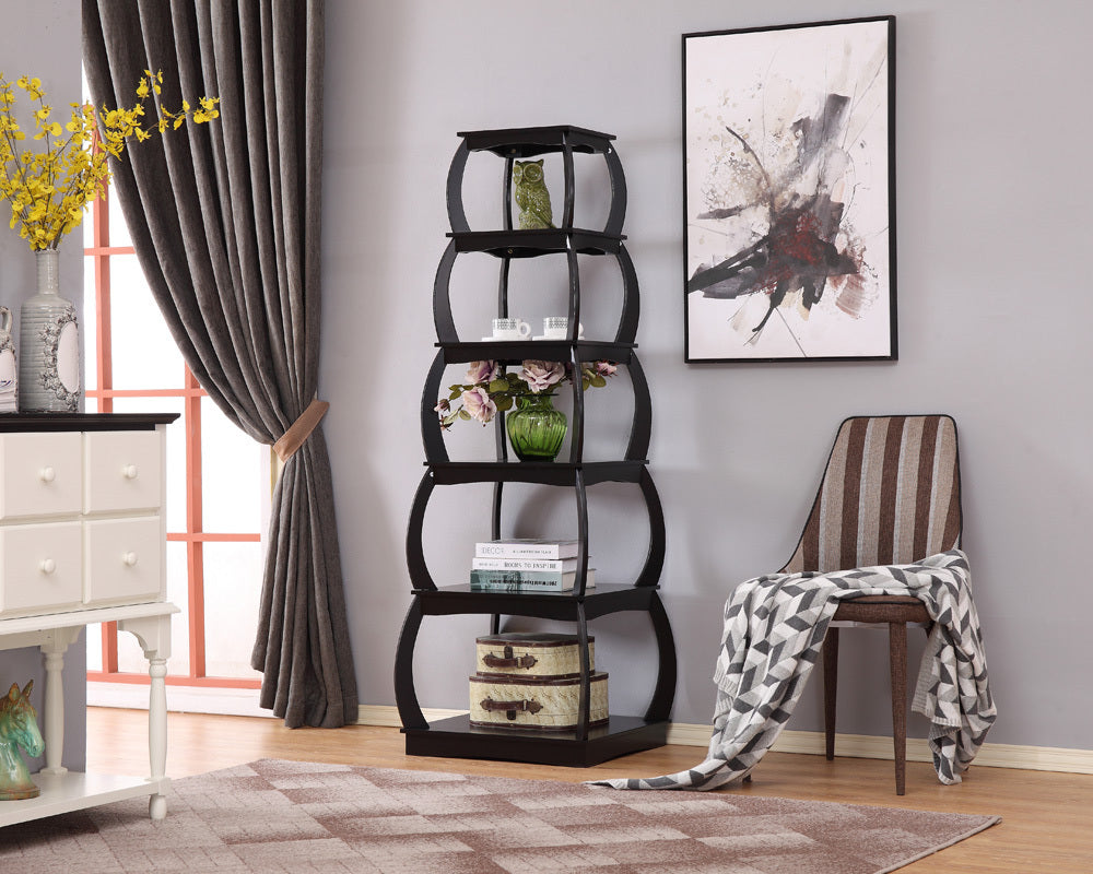 Stylish Bookshelf, 5-layer Bookcases, Black