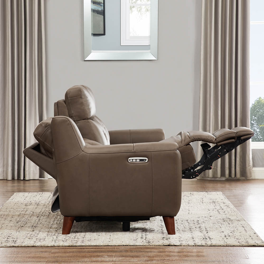 Torino Power Headrest Top Grain Leather Zero Gravity Reclining Sofa