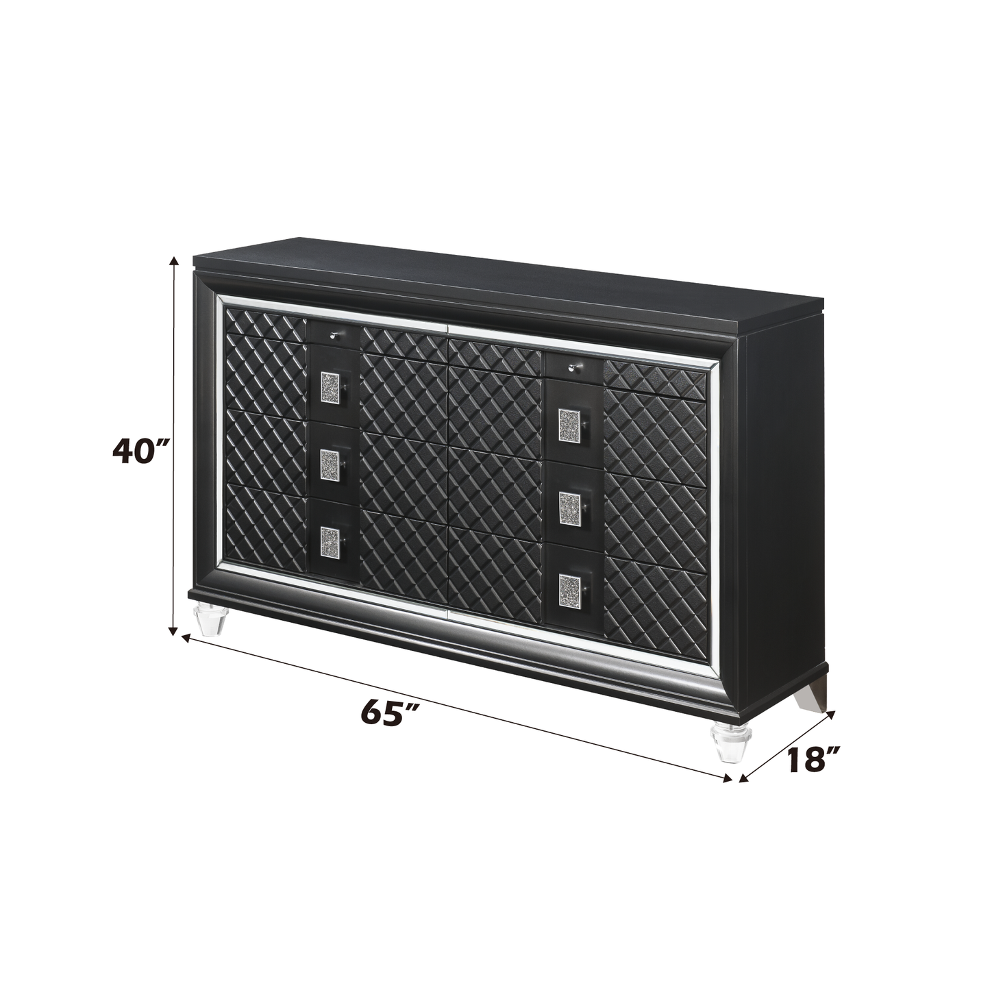 Sawyer Metallic Gray Finish Dresser