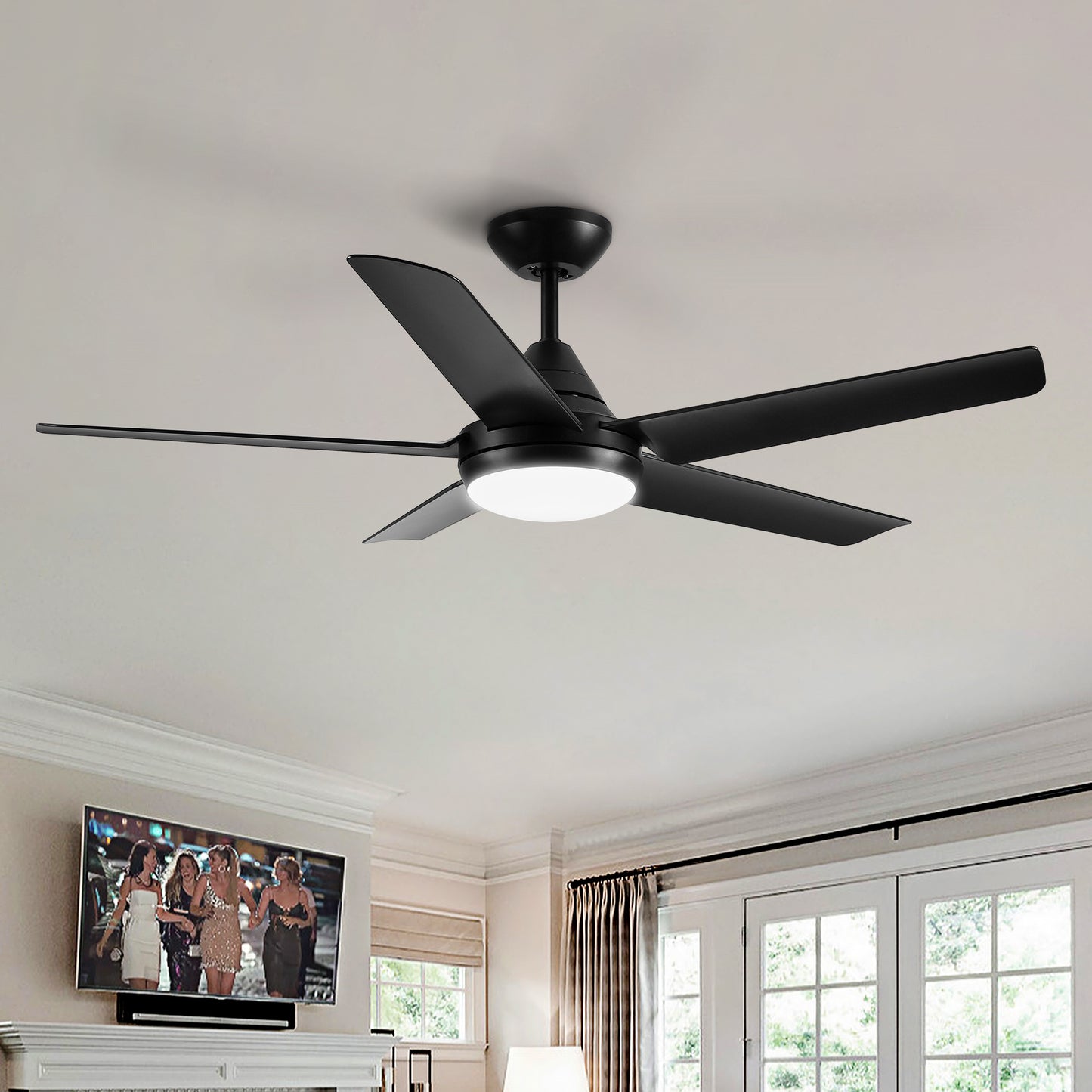 48" YUHAO Modern Contemporary  LED Ceiling Fan with Remote Control