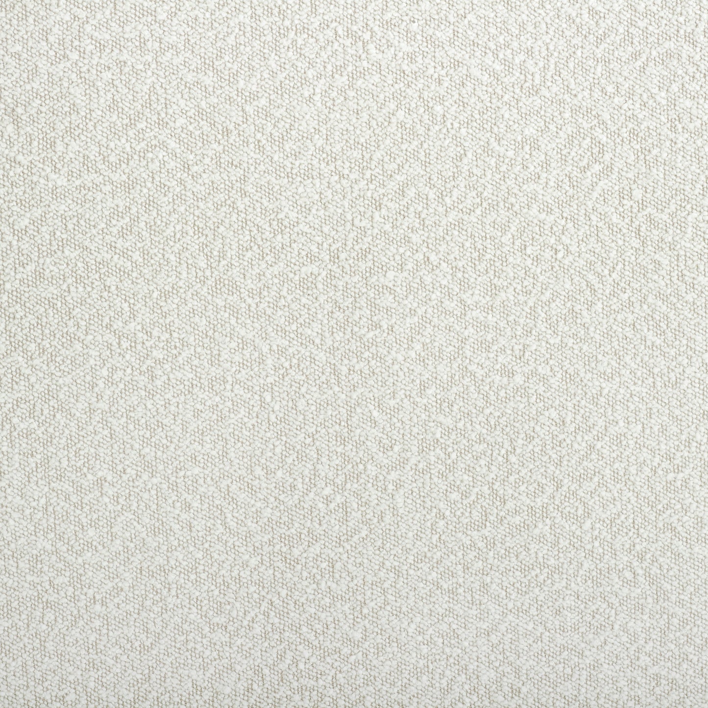 King Size White Boucle Upholstered Platform Bed