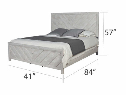 Twin 5PC Modern Style Storage Bedroom Set Made with Wood in Gray