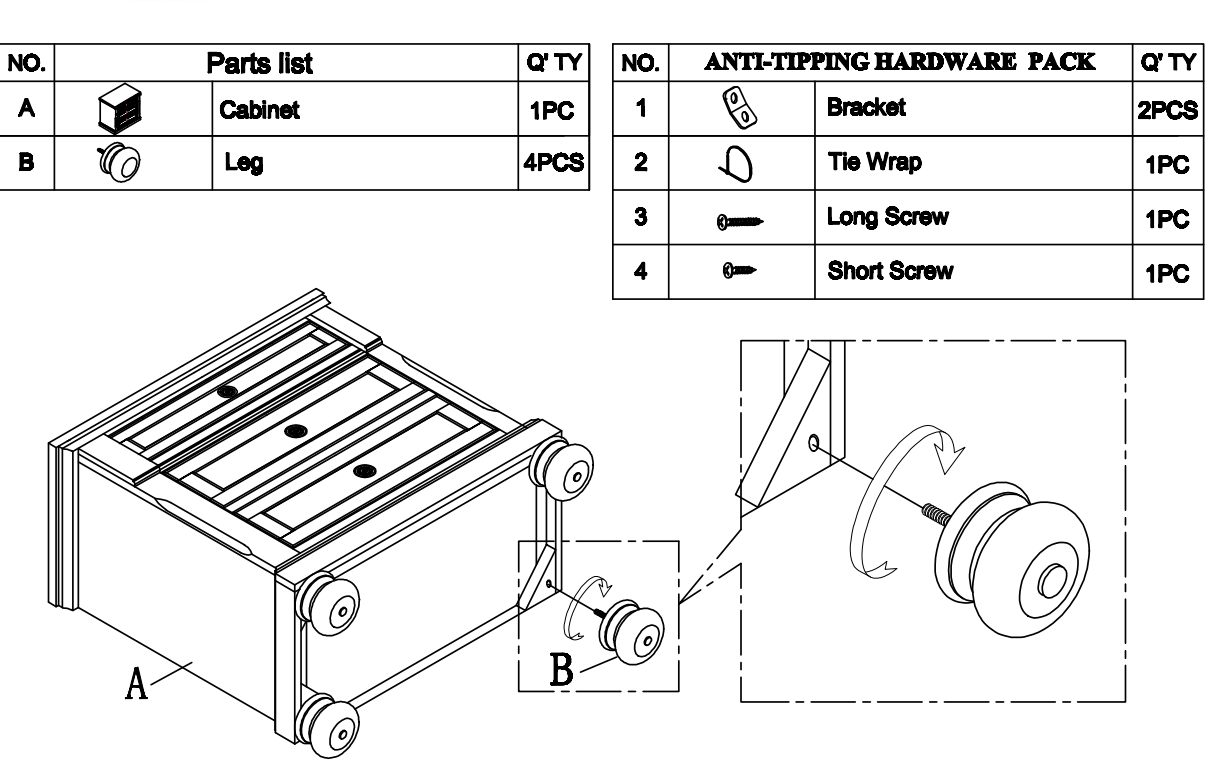 Classic Transitional Nightstand Brown Cherry Finish Birch Veneer Hidden Drawer Bun Feet Bedroom Furniture