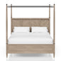 Queen Canopy Bed in Sand Finish