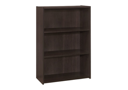 Bookshelf, Bookcase, 4 Tier, 36"h, Office, Bedroom, Brown Laminate, Transitional