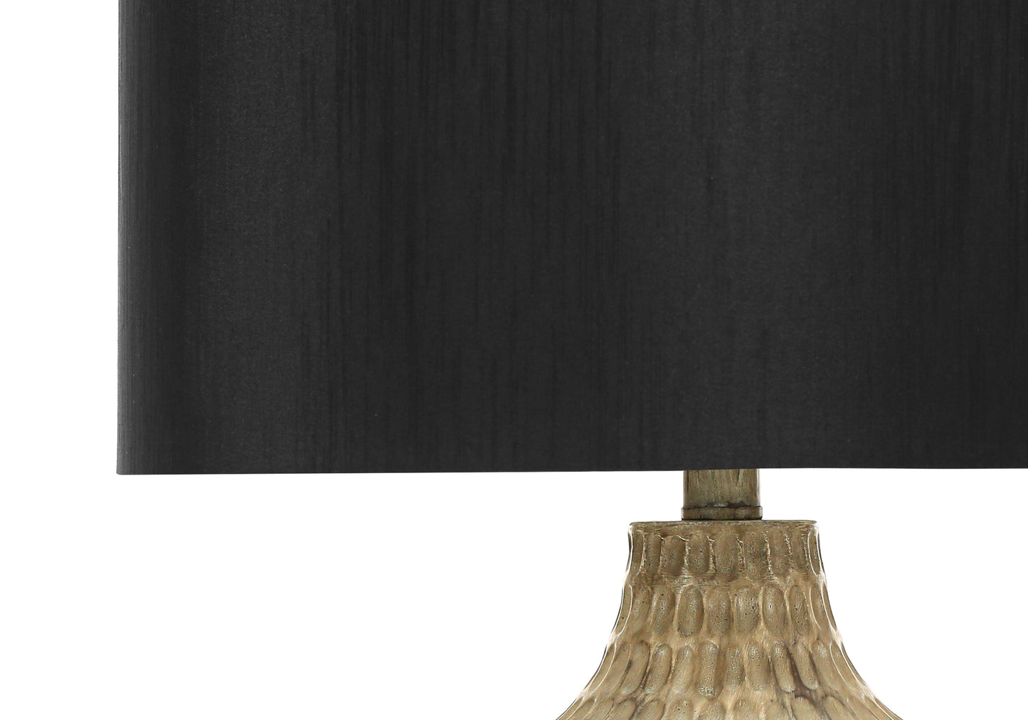 Lighting, 25"h, Table Lamp, Black Shade, Brown Resin, Contemporary