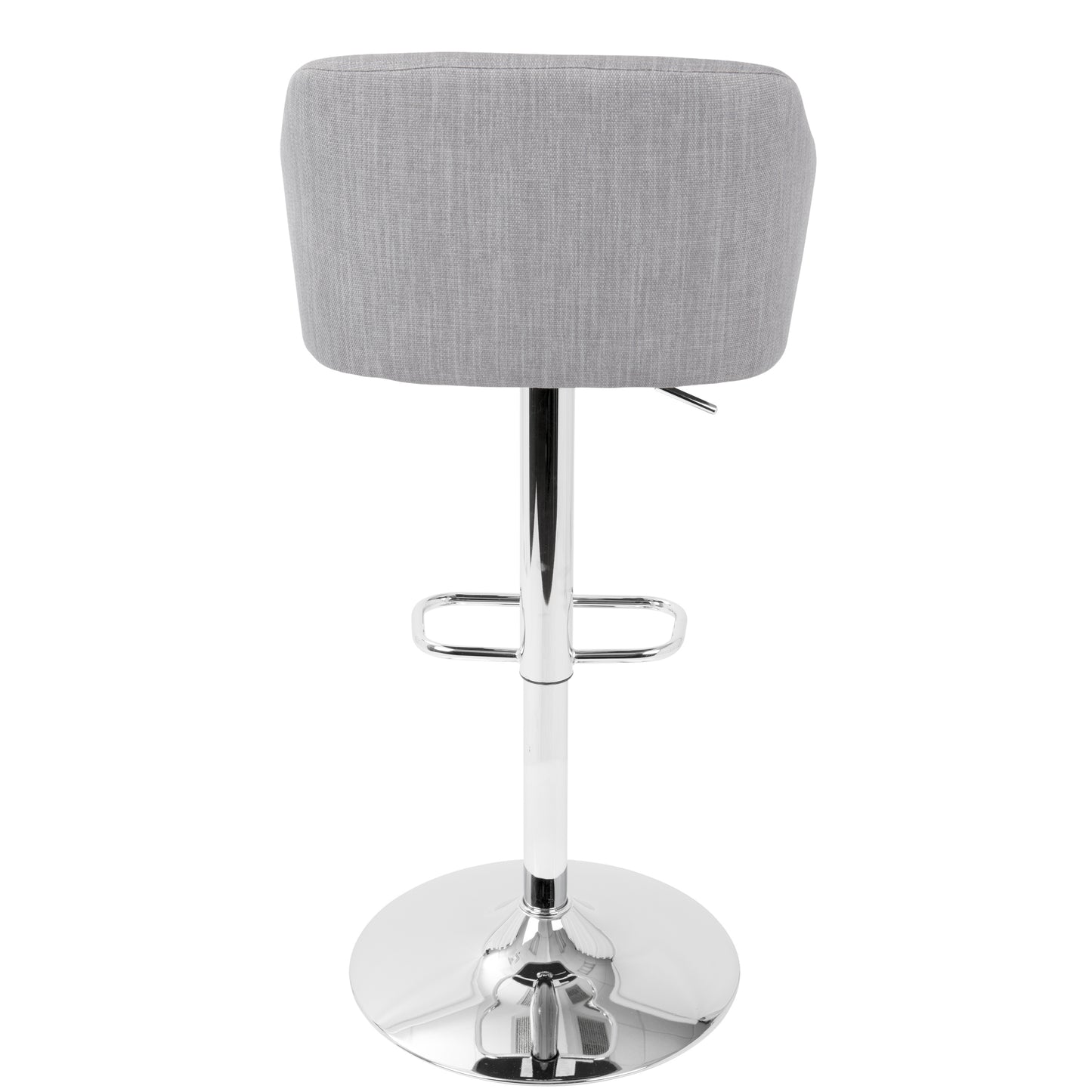 Daniella Contemporary Adjustable Barstool with Swivel in Light Grey by LumiSource