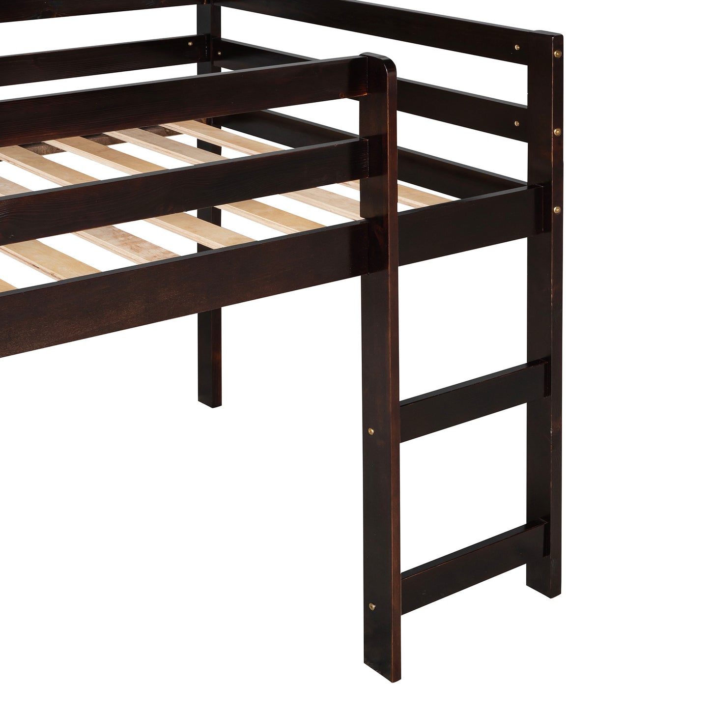 Loft Bed with Slide, Multifunctional Design, Twin (Espresso)(OLD SKU: WF191904AAP)