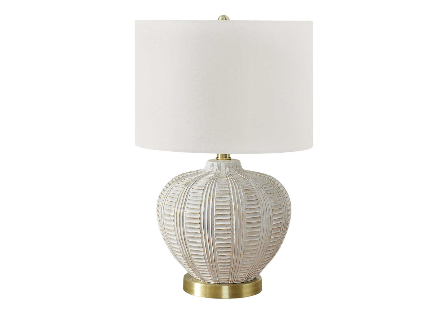 Lighting, 21"h, Table Lamp, Ivory / Cream Shade, Cream Resin, Transitional