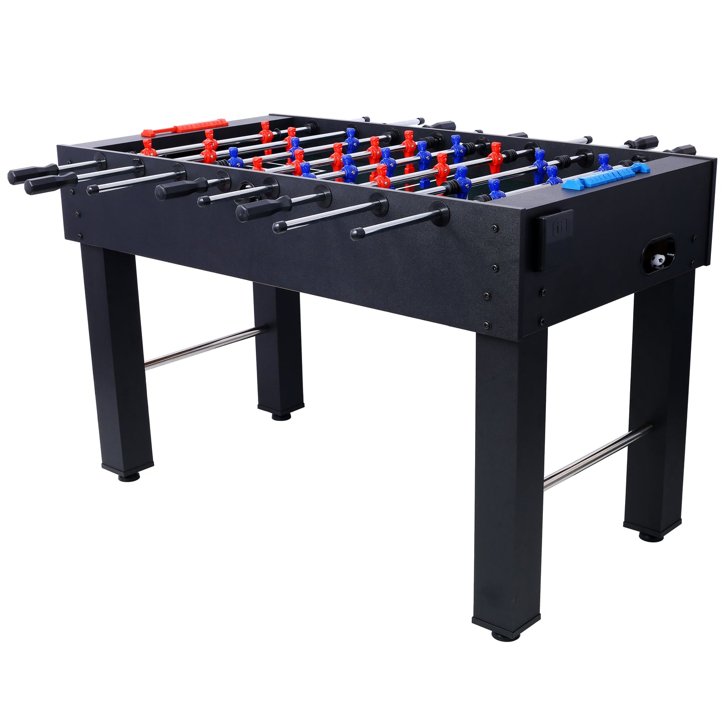 54-Inch Hurricane Foosball Table for Family Game Rooms with Light Cherry Finish, Analog Scoring and Free Accessories black