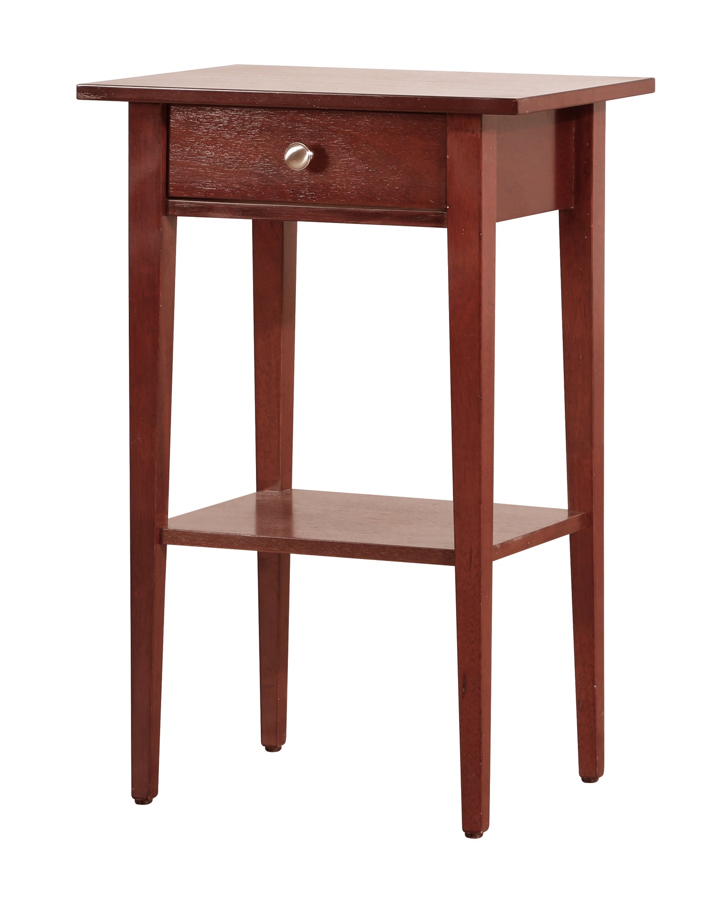 Charming Contemporary Nightstand In Cherry Finish