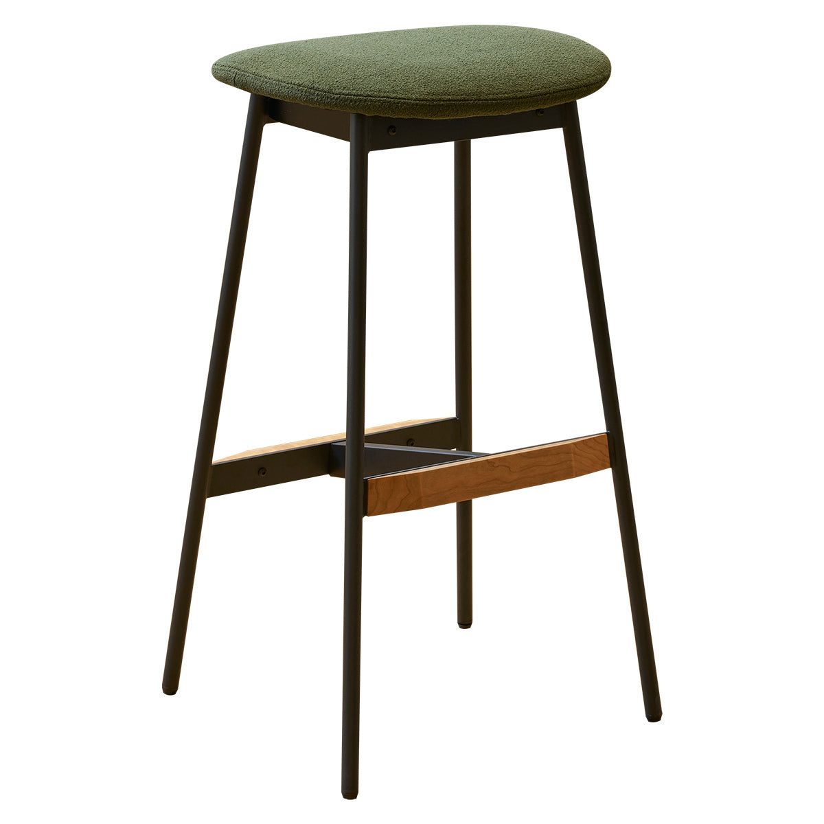 Modern Set of 2 Bar Stools Comfortable & Stylish Counter Height and Bar Height Bar Stools,Soft Fabric Upholstered, Backless for Kitchen, Dining Room Bar Chairs