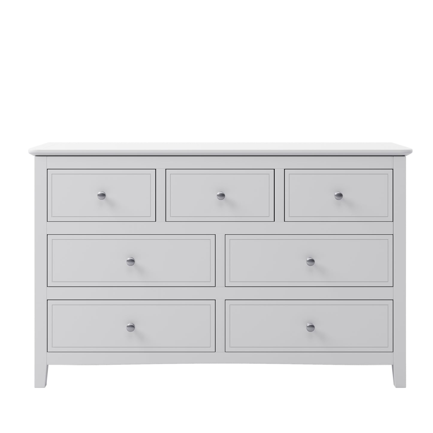 White Solid Wood 5 Pieces Queen Bedroom Sets(bed+nightstand*2+chest+dresser)old sku:BS515101AAK