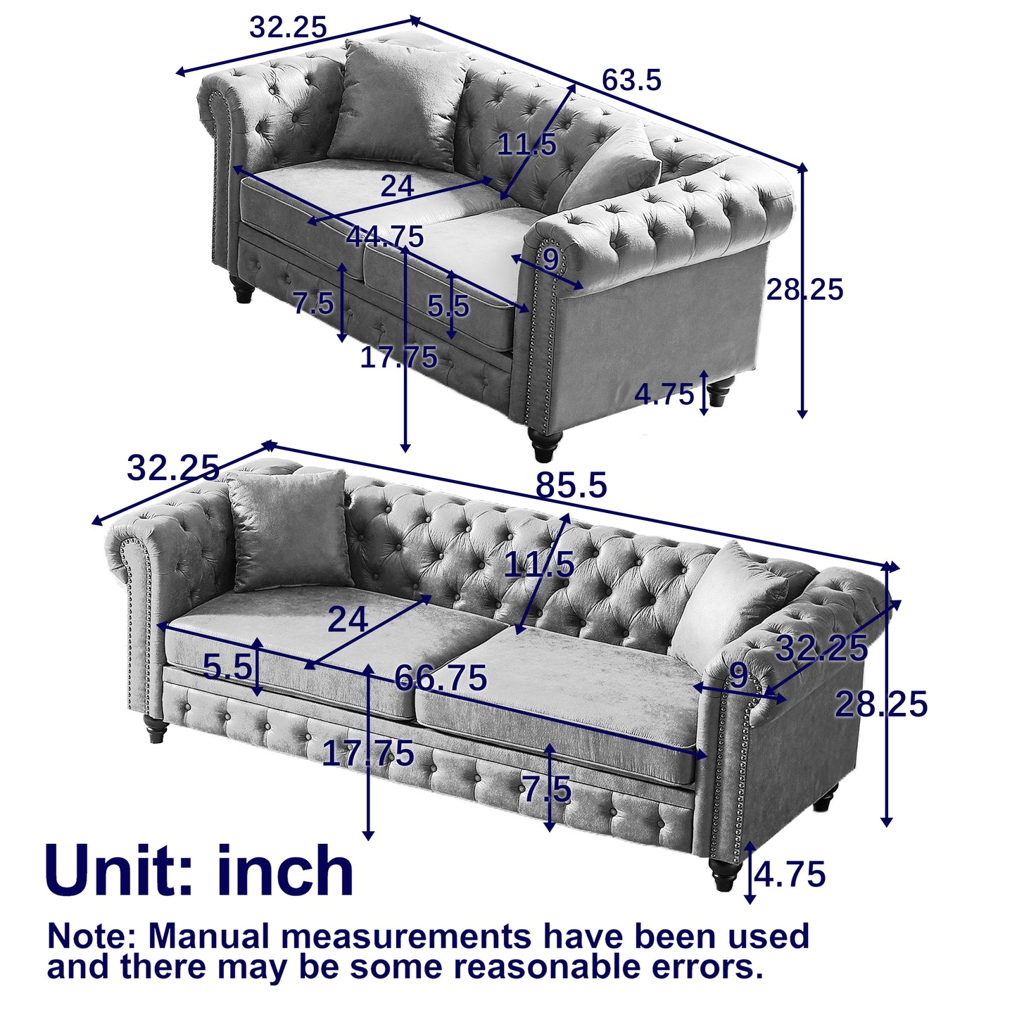 FX 3 Seats + 2 Seats Combo Sofa Modern living room sofa with solid wood frame and wooden feet, 4 cushions, apartment sofa furniture for living room, living room, office