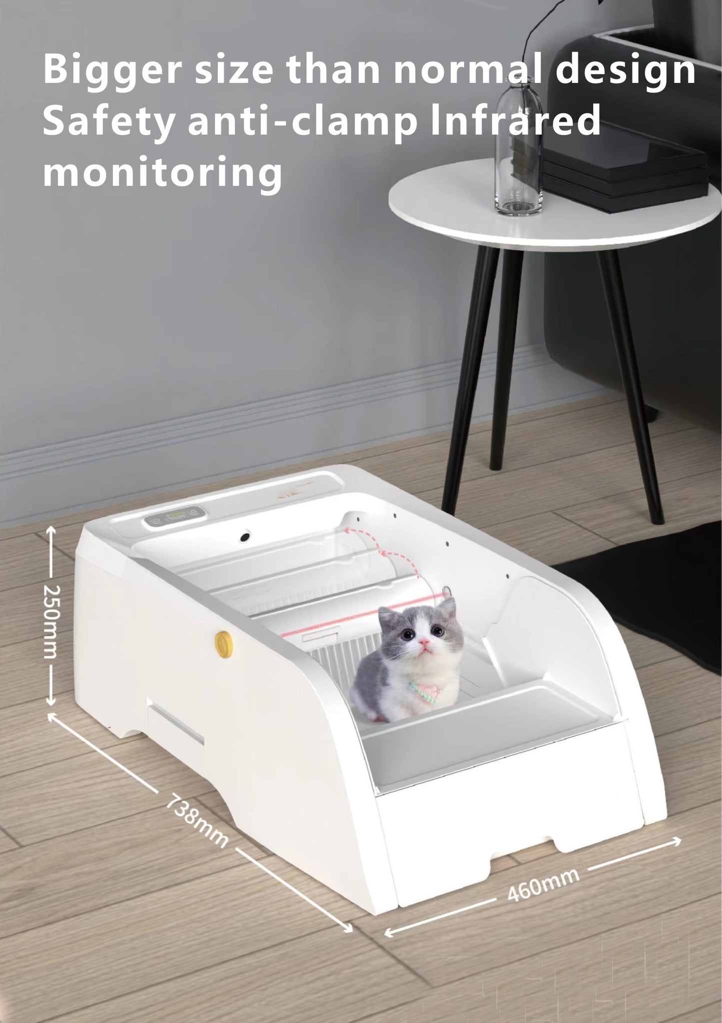 Smart Cat Litter Box Cat Litter Box Wide Opening