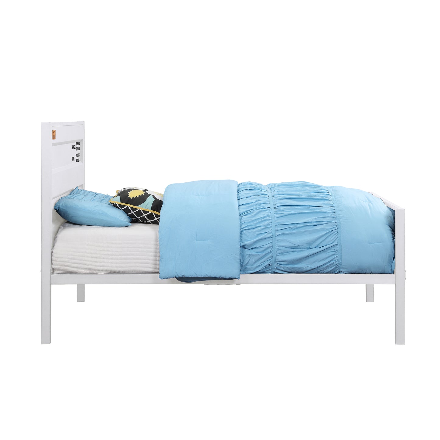 White Full Platform Bed