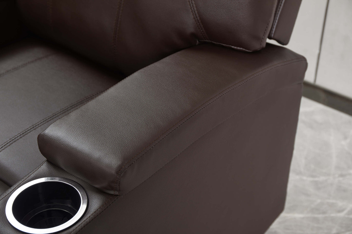 Recliner Chair Modern Recliner Chair Faux Leather Recliners with Cup Holders,Remote Control