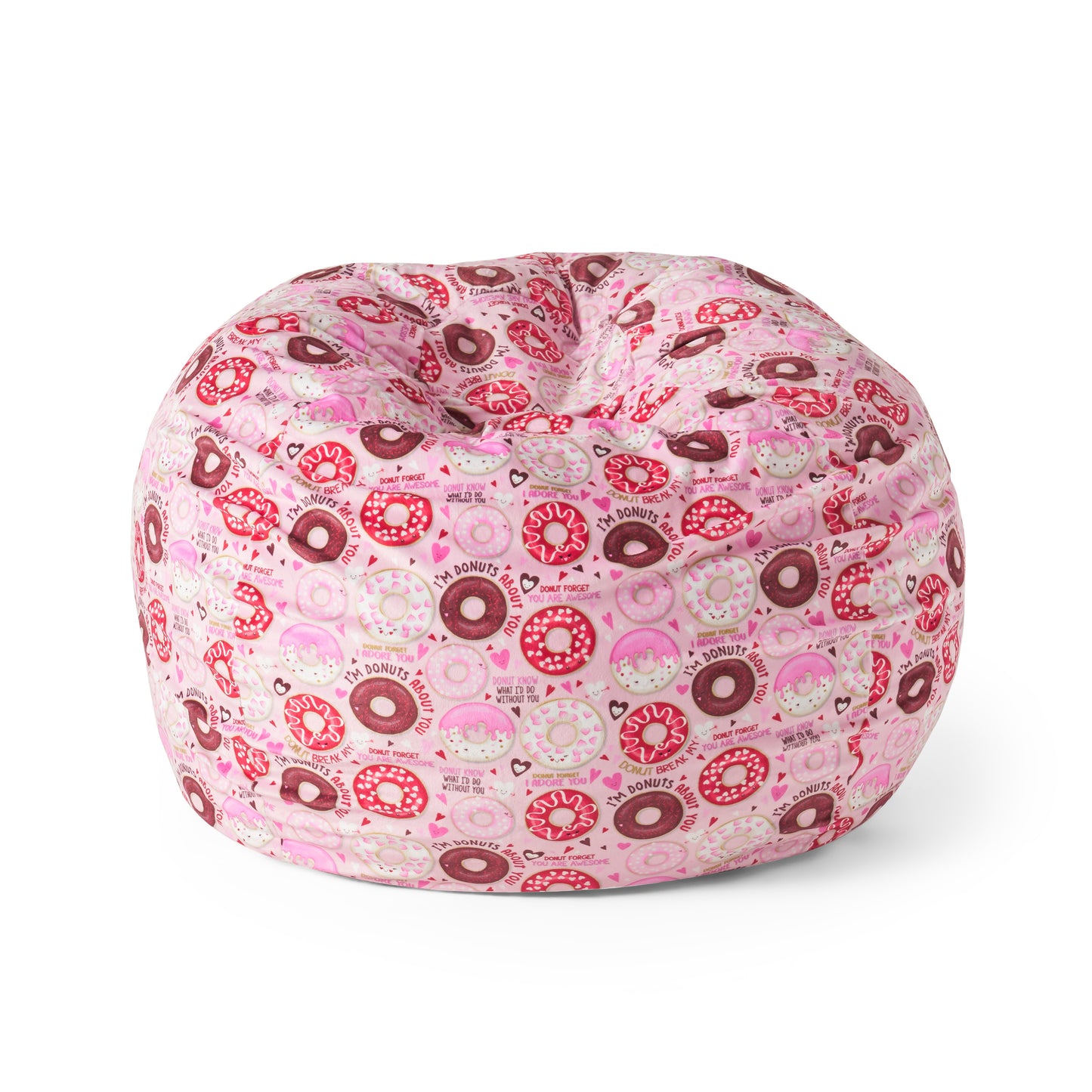 Puff-Puff 3 foot Rounded Bean Bag, Pink Donut Print