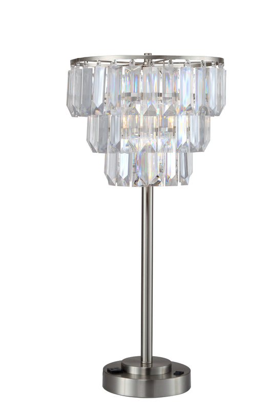 27.5"H CONTEMPORARY CRYSTAL SHADE TABLE LAMP(1PC/CTN) (1.01/9.25)