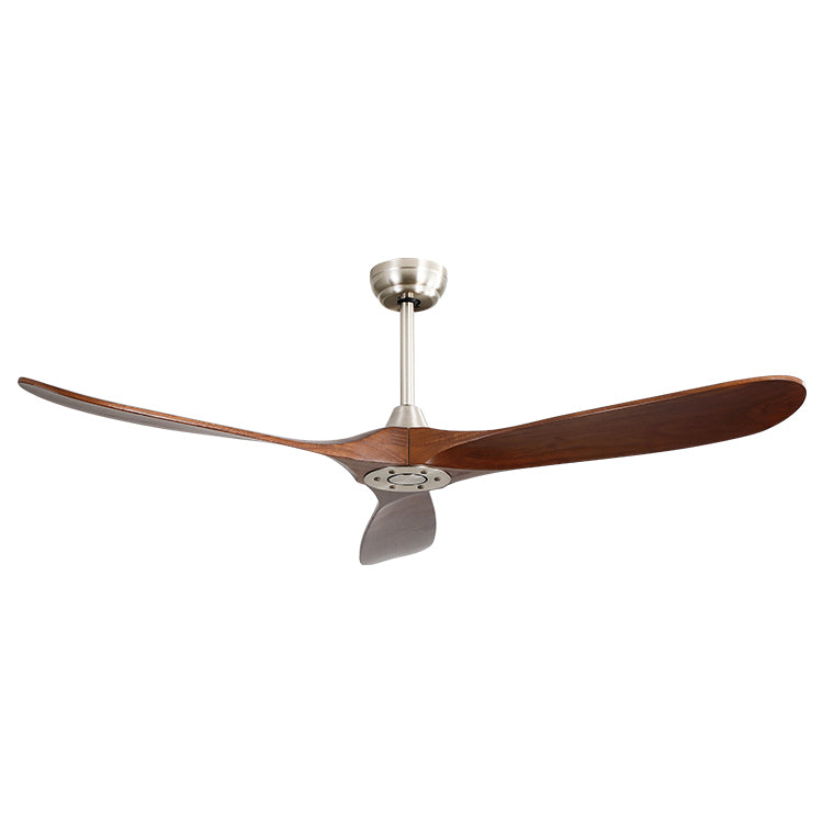 60 Inch Indoor Modern Ceiling Fan With 6 Speed Remote Control 3 Solid Wood Blade For Living Room