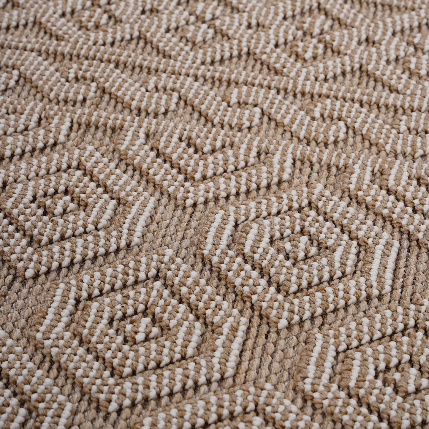 5X7 Mocha /Geometric Indoor/Outdoor Area Rug