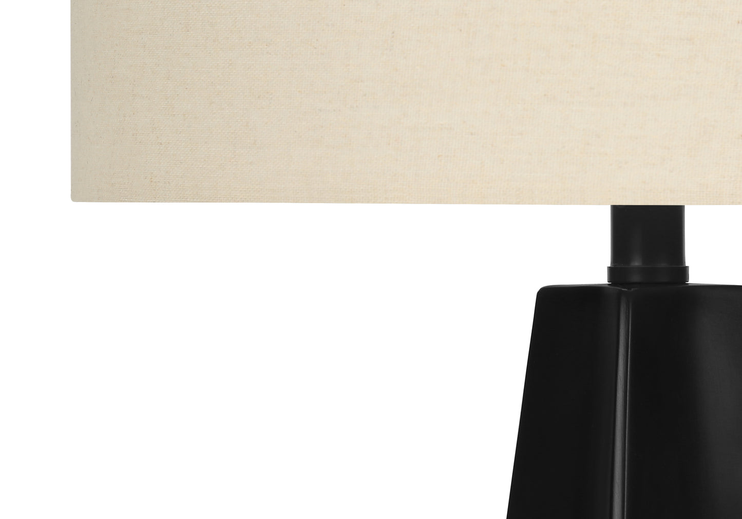 Lighting, 27"h, Table Lamp, Black Resin, Beige Shade, Modern