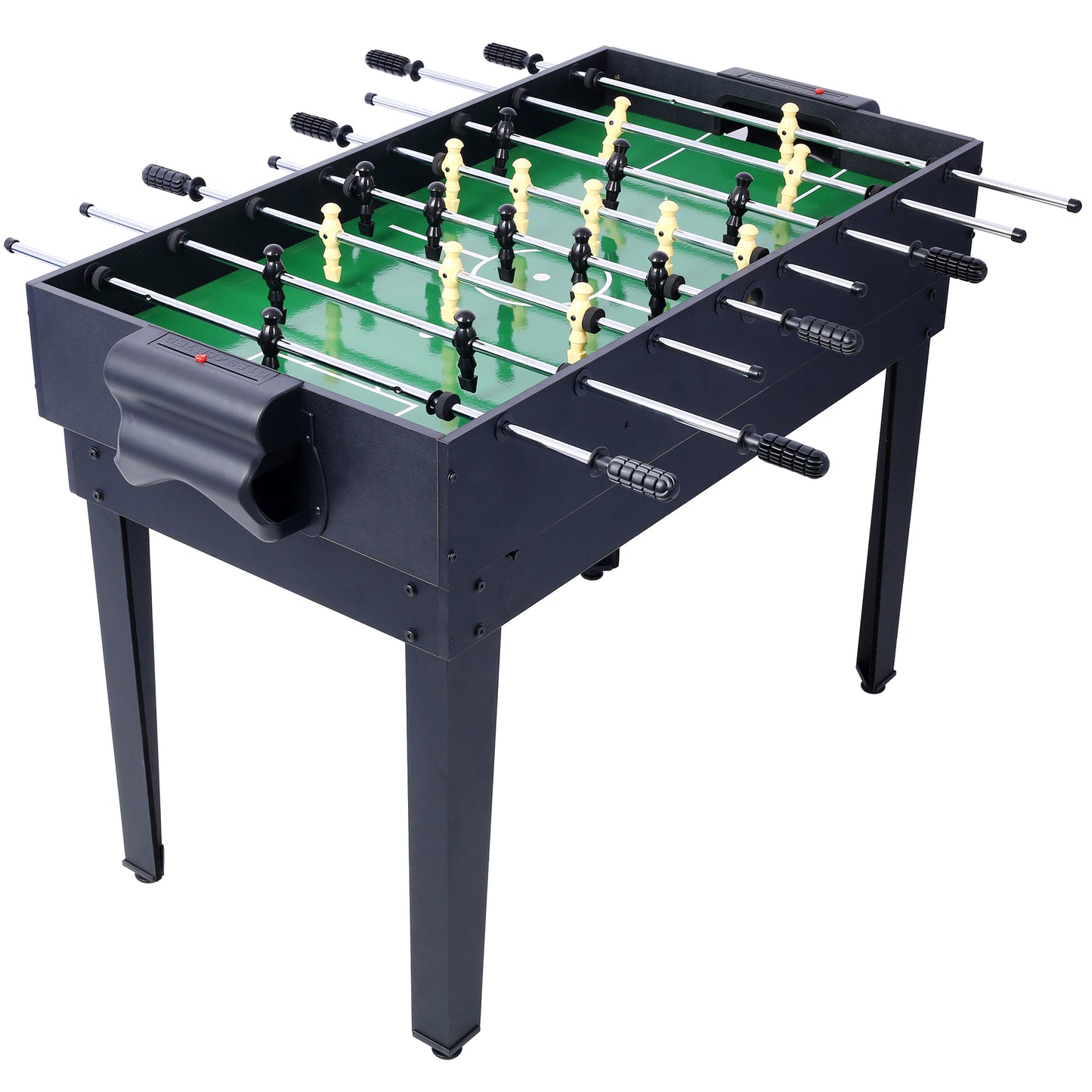 5-in-1 Multi-Game Table - Billiards, Push Hockey, Foosball, Ping Pong, and Basketball black/blue