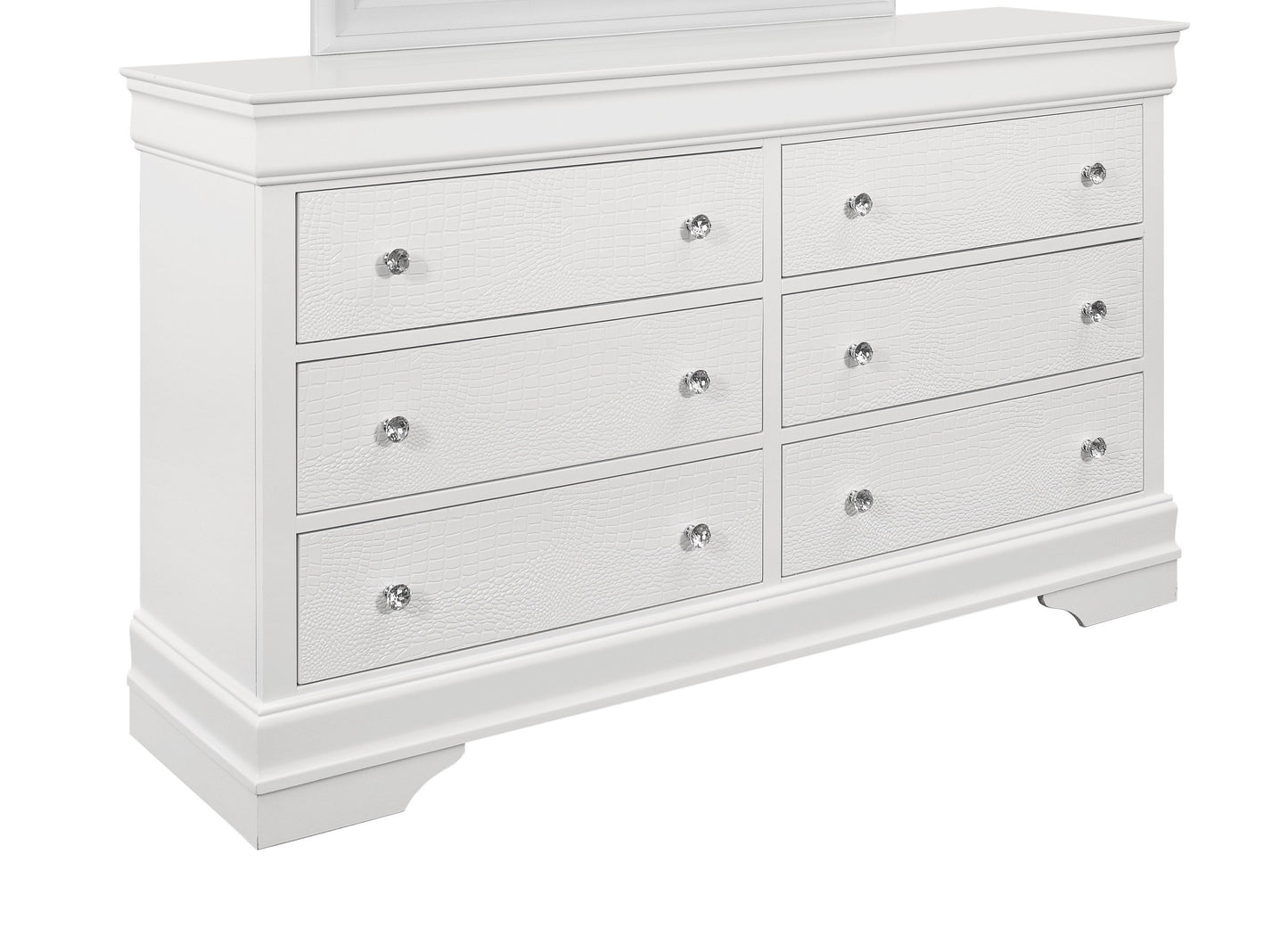 SHAKER CROCODILE METALLIC WHITE DRESSER