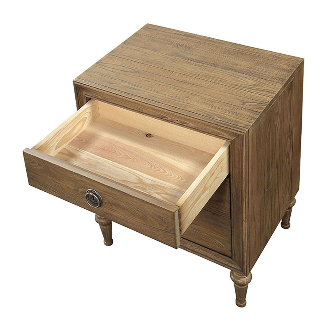 Reclaimed Oak Nightstand with 3-Drawer