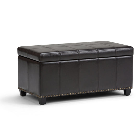 Amelia - Storage Ottoman Bench - Tanners Brown