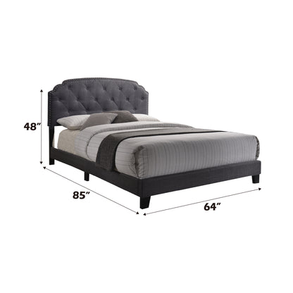 Tradilla Gray Fabric Queen Bed