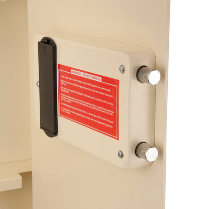 0.82 CUBIC FT BEIGE  BIOMETRIC WALL SAFE