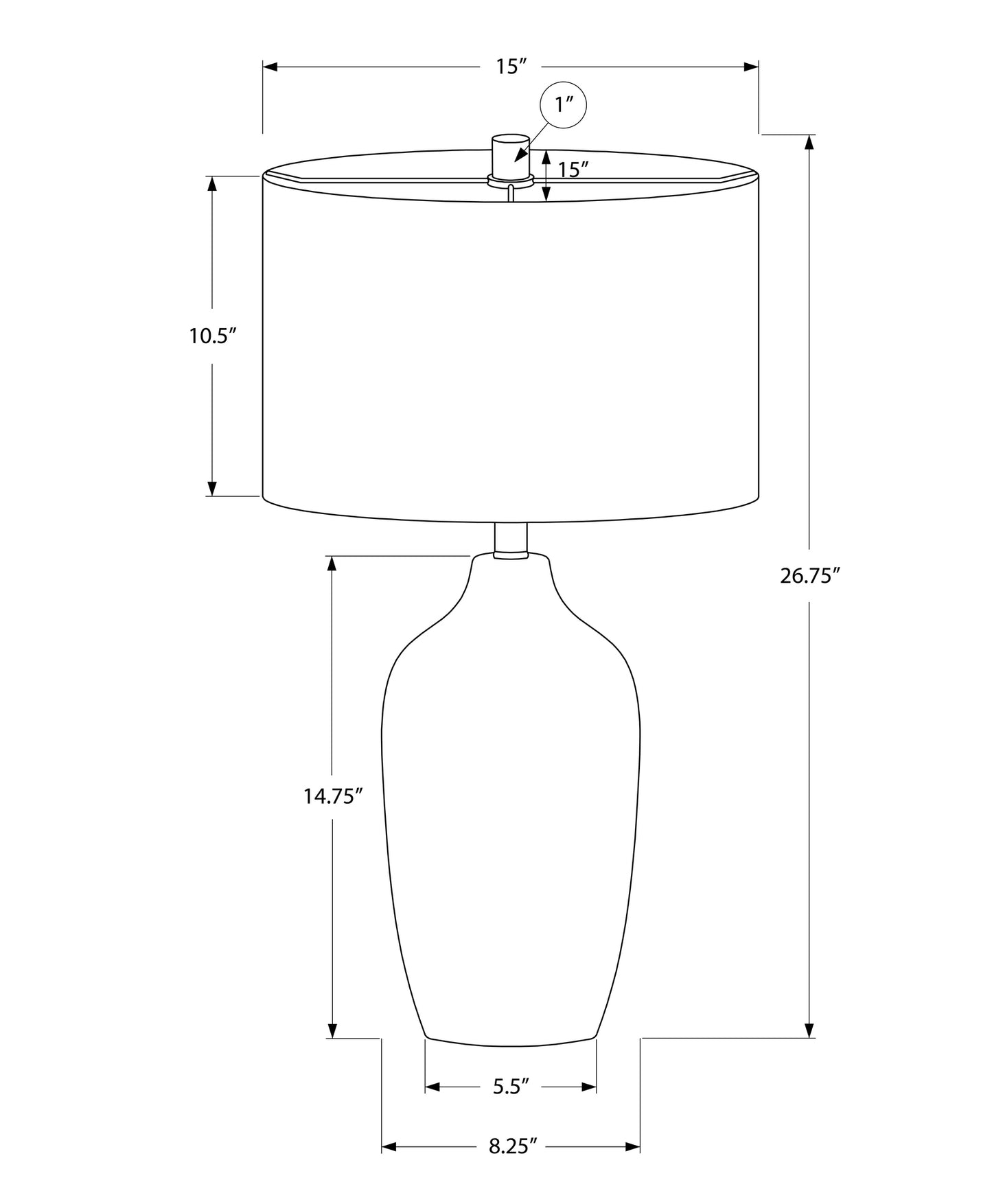 Lighting, 27"h, Table Lamp, Grey Ceramic, Beige Shade, Contemporary