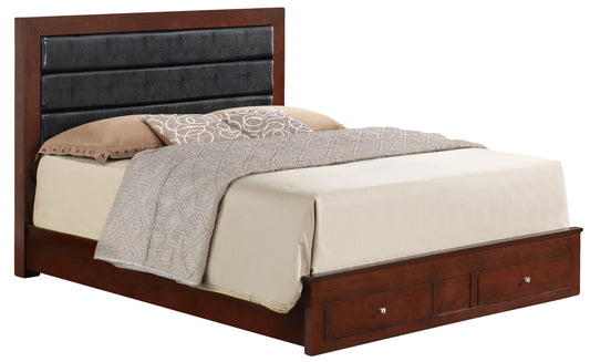Elegant Cherry Full Storage Bed For Cozy Spaces