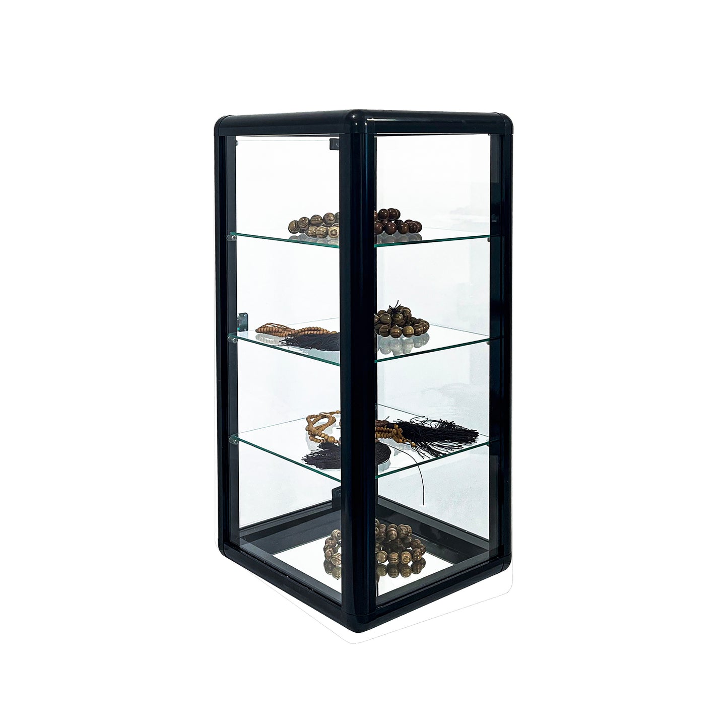 Tempered Glass Counter Top Display Showcase with Sliding Glass Door and Lock,Standard Aluminum Framing with Sliding Glass Door and Lock-display cabinet