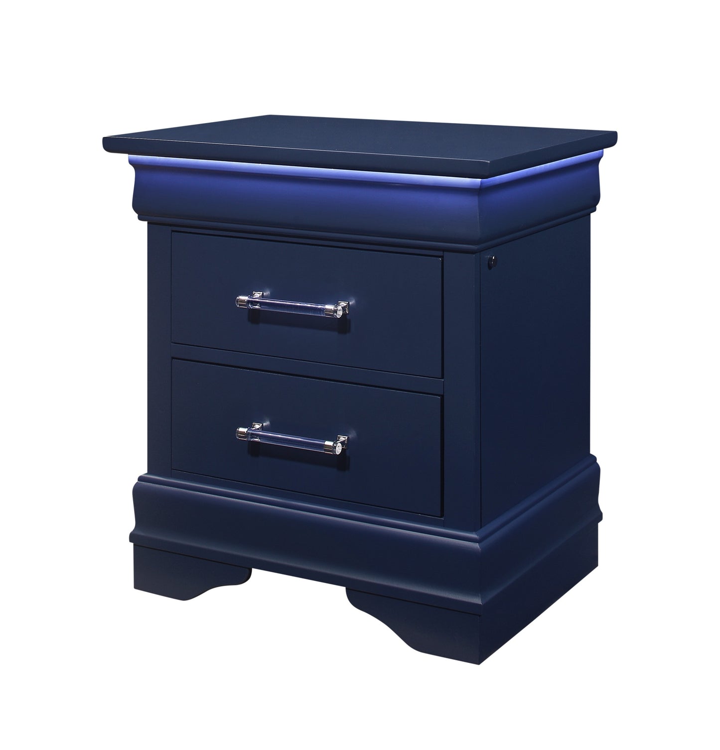 CHARLSTON BLUE NIGHTSTAND WITH LED