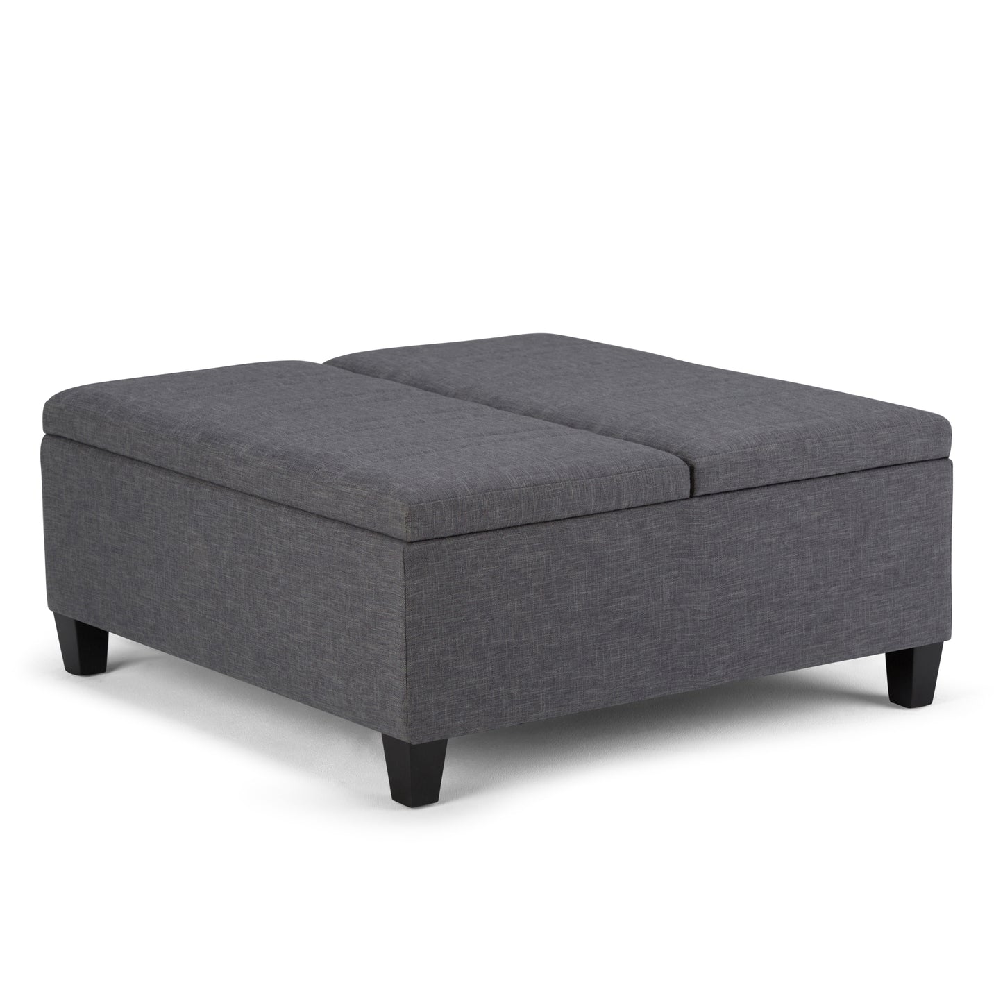 Ellis - Coffee Table Storage Ottoman - Slate Grey