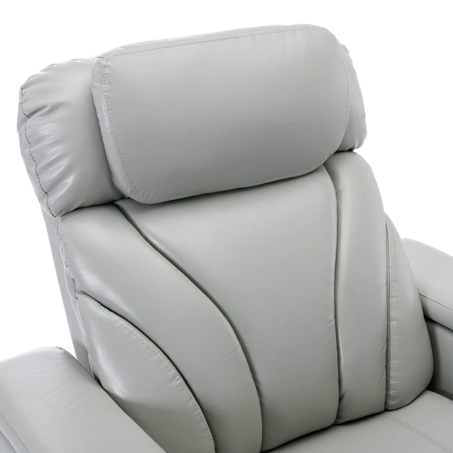 Power Motion Recliner Electric Power Recliner with USB Charging Port, Hidden Arm Storage, Convenient Cup Holder and Bluetooth Speaker, Light Grey(Old Sku:SG000800AAE)