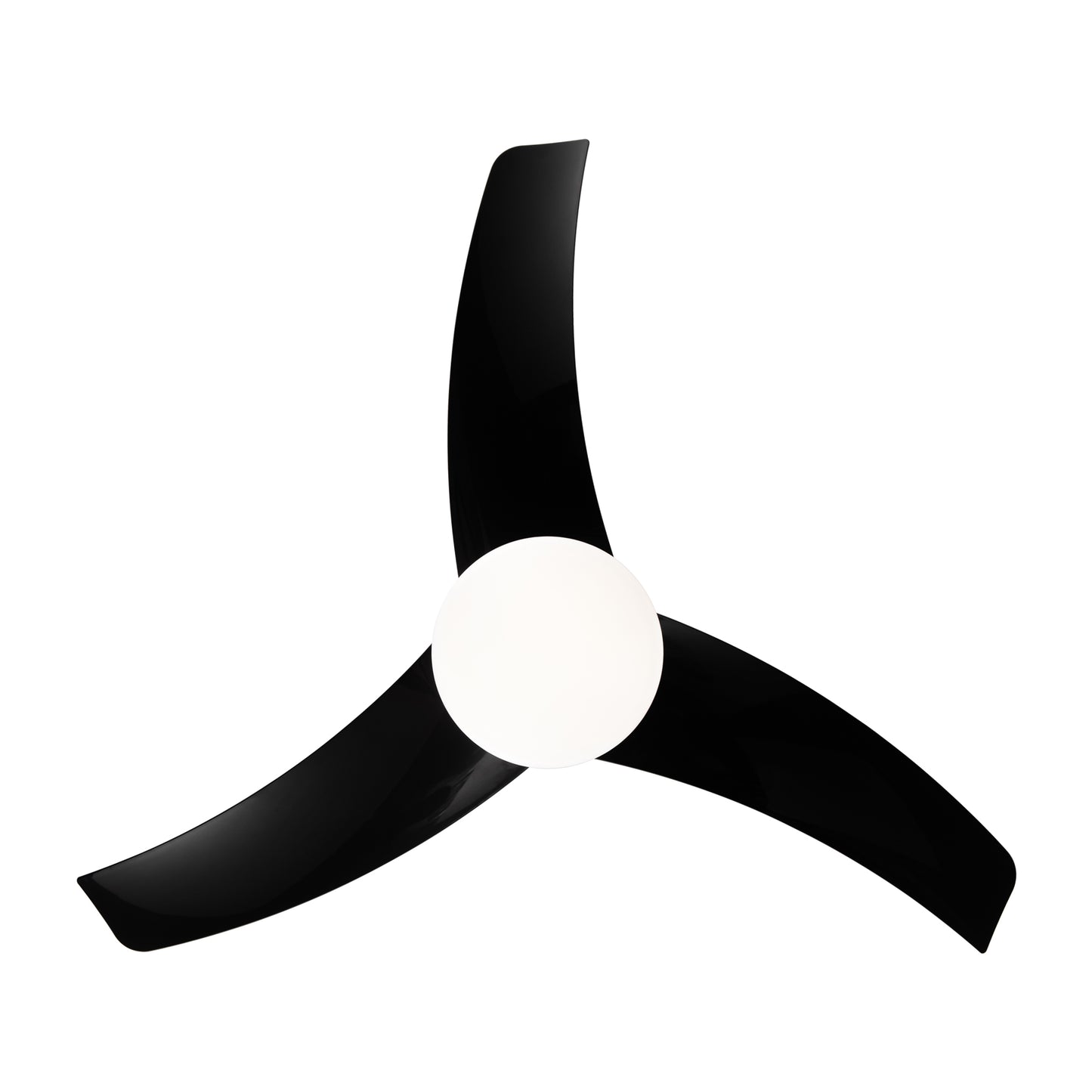 YUHAO 42-Inch 3-Blade Matte Black DC Motor Modern Contemporary LED Ceiling Fan-42 in x 42 in x 10.34 in