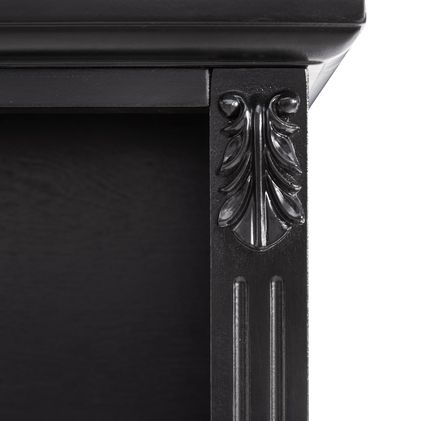 Open Space and 2 Drawers Dresser Nightstand with Charging Station, Farmhouse End Table with USB Ports and Outlets, Fluted Pilasters Design Side Table with Solid Wood Legs for Bedroom