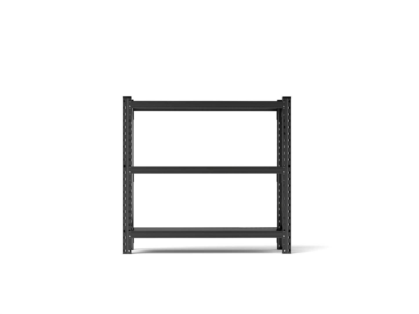 3-Tier Industrial Shelving Rack - 47in, Heavy Duty Steel Shelving Unit Adjustable, 51.2" W*23.6" D*47.3"H, Black, Requires Assembly